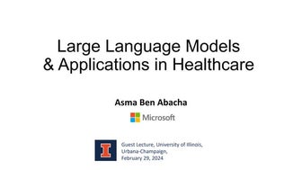 Large Language Models and Applications in Healthcare