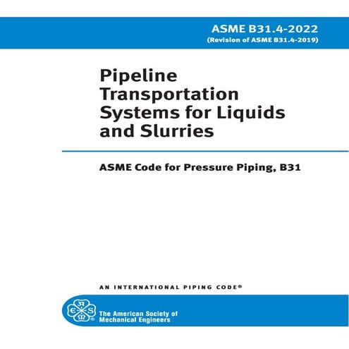 ASME B31.4-2022 estandar ductos año 2022