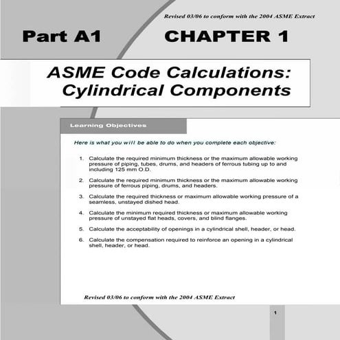 Asme Code Calculations  Cylindrical Components