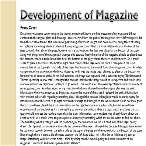 As media   c+d ( development), with final outcome