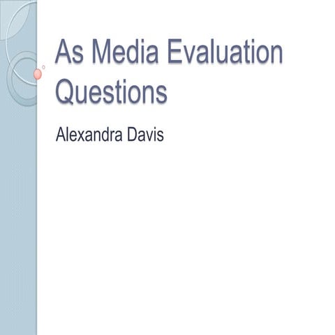 Evaluation of AS Media Film | PPTX