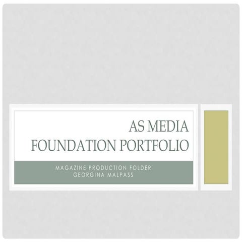 As media foundation research into existing magazine products