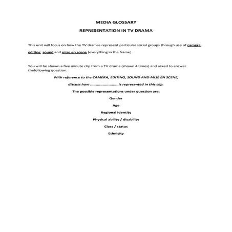 As media glossary   representation