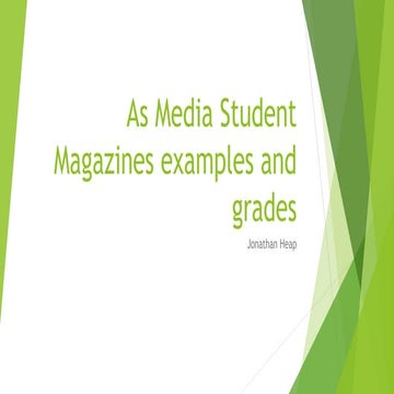 As media student magazines examples and grades