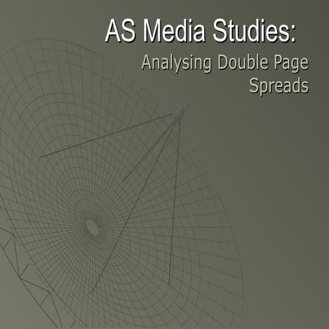 As Media Studies- Double Page Spread