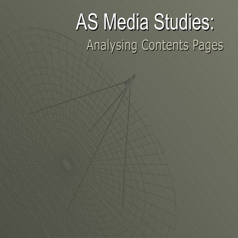 As media studies index pages