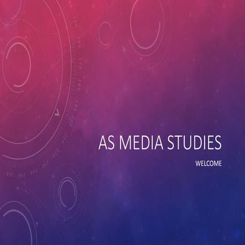 As media studies   lesson 1