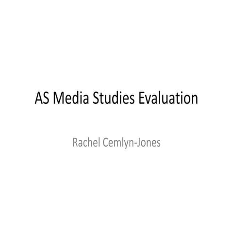 AS Media Studies Evaluation