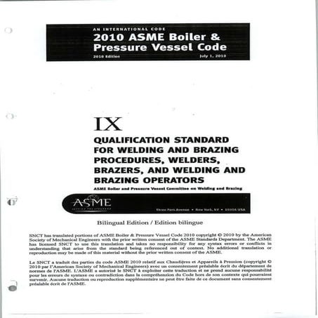 Asme ix 2010 bilingue | PDF
