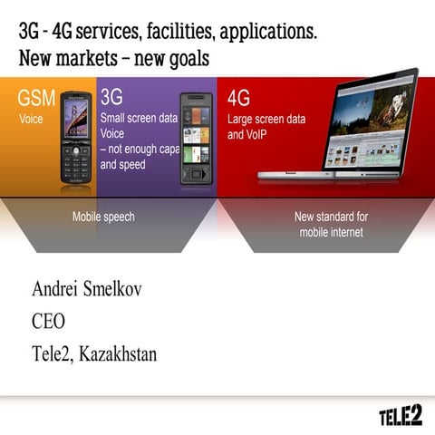 3G - 4G services, facilities, applications. New markets – new goals.