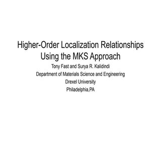 Higher-Order Localization Relations...