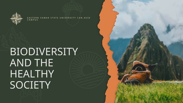 biodiversity and the healthy society .pptx