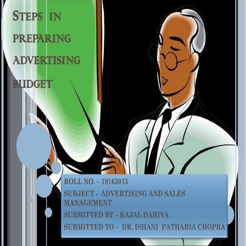 Advertising budget and steps in preparing advertising budget ppt
