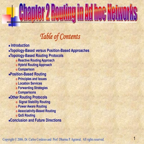 Routing in Adhoc networks and presentation.ppt