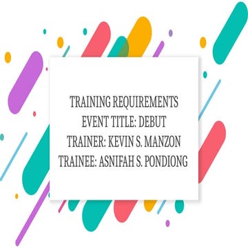 Debut in Event Management Powerpoint (ash)