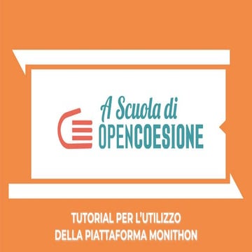 TUTORIAL PER L’UTILIZZO DELLA PIATTAFORMA MONITHON