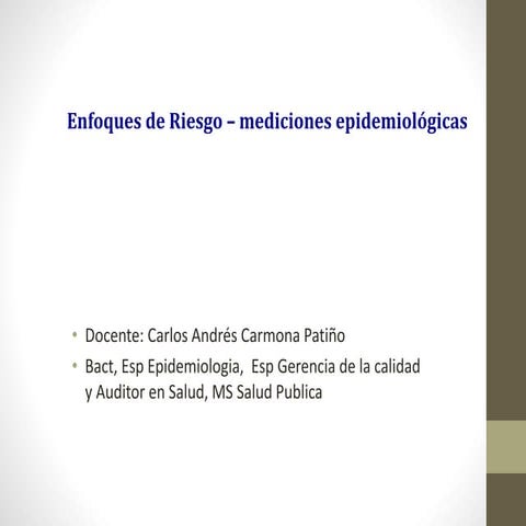 Asociaciones e impacto epidemiologico