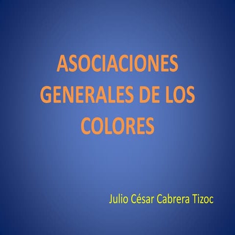 Asociaciones generales de los colores