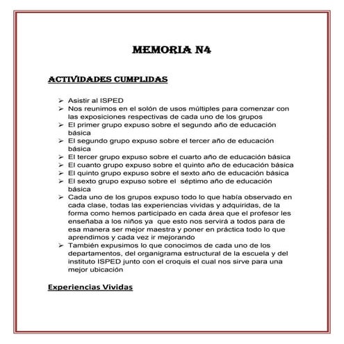 Asocializaciones de la práctica de ambientacion 