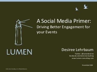 A Social Media Primer Driving Better Engagement For Your Events