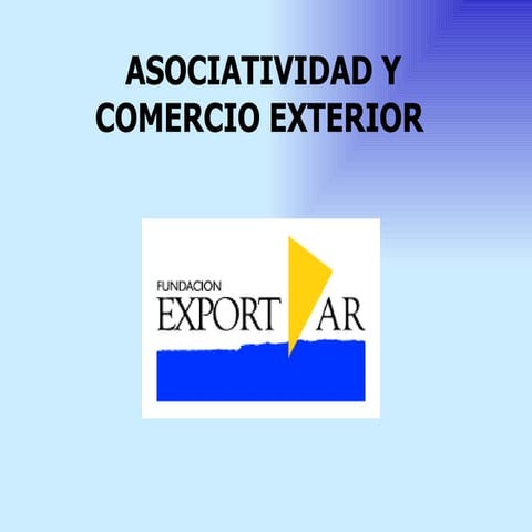 Asociatividad y comercio exterior