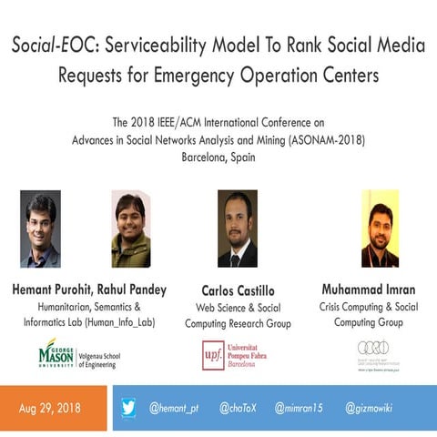 Automatically Rank Social Media Requests for Emergency Services using Service...