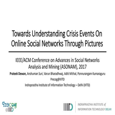 Towards Understanding Crisis Events On Online Social Networks Through Pictures