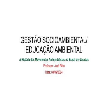 Movimento ambientalista ................... | PDF