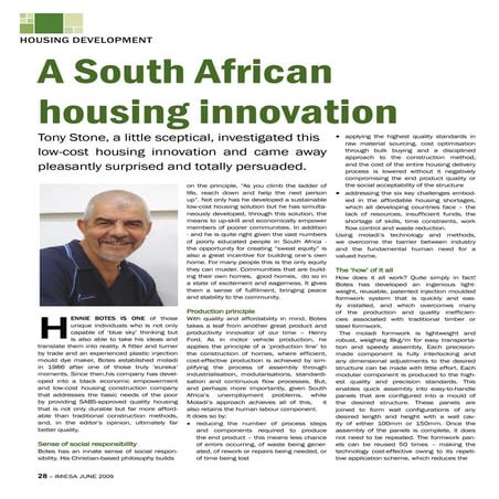 A South African Housing Innovation - Hennie Botes - CEO moladi
