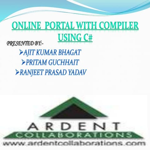 ONLINE  PORTAL WITH COMPILER USING C#