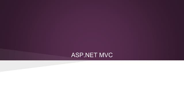 Asp.net mvc training