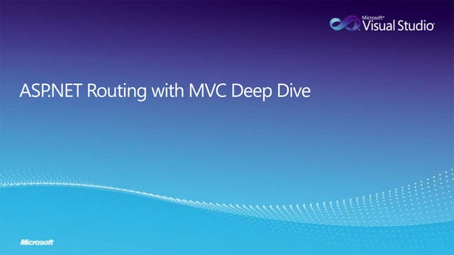 Asp.net routing with mvc deep dive