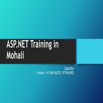 Asp.net training in mohali