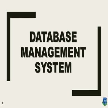 Database Managment System 