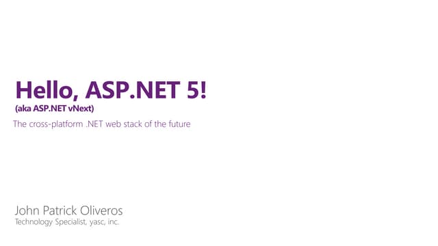 Hello, ASP.NET 5!