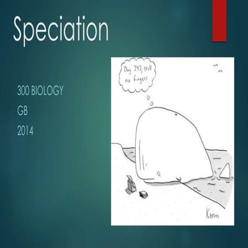 300 Biology Speciation 