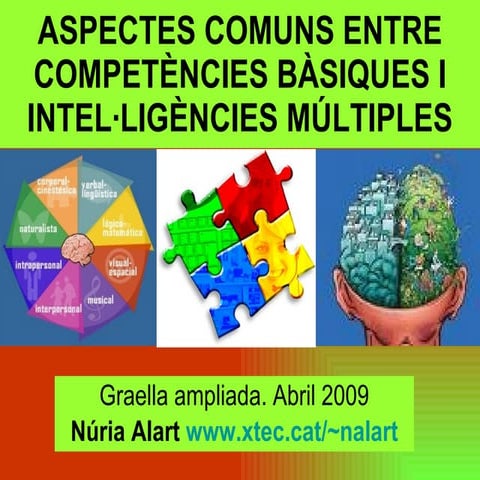 Competències bàsiques i Intel·ligències Múltiples: aspectes comuns