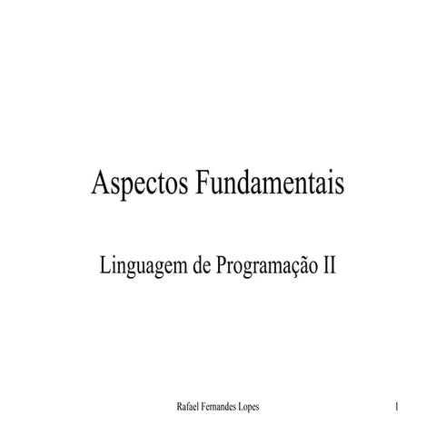 ASPECTOS DE FUNDAÇÃO AGROPECUARIA DE COMPUTAÇÃO