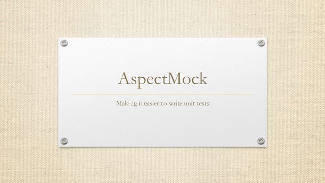 AspectMock