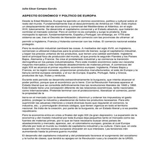 Aspecto económico y político de europa