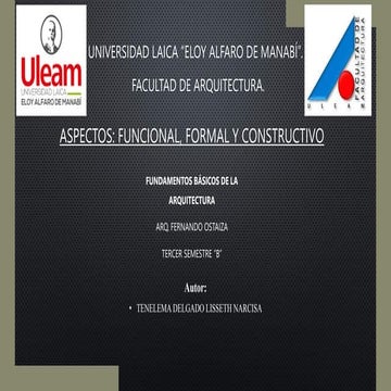 Aspecto funcional, formal, constructivo888