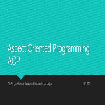 Aspect Oriented Programming | PPT