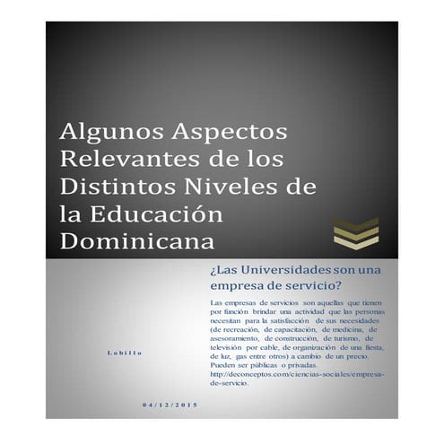 Aspectos de la educacion