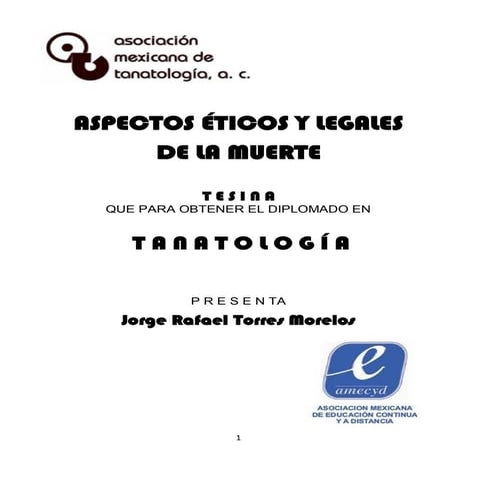 Aspectos eticos y legales de la muerte lectura | PDF