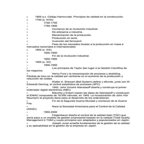 Aspectos históricos de la gerencia de proyectos