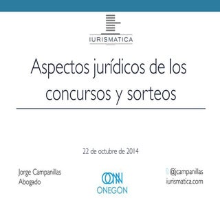 Aspectos juridicos concursos y sort...