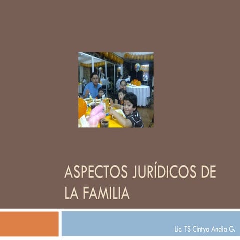 Aspectos juridicos de la familia