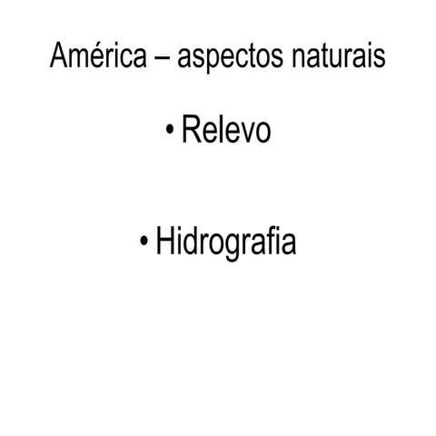 O continente americano completo | PDF