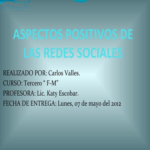 Aspectos positivos de las redes sociales | PPT