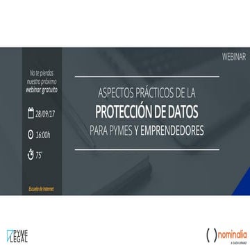 Aspectos prácticos de la protección de datos para pymes y emprendedores